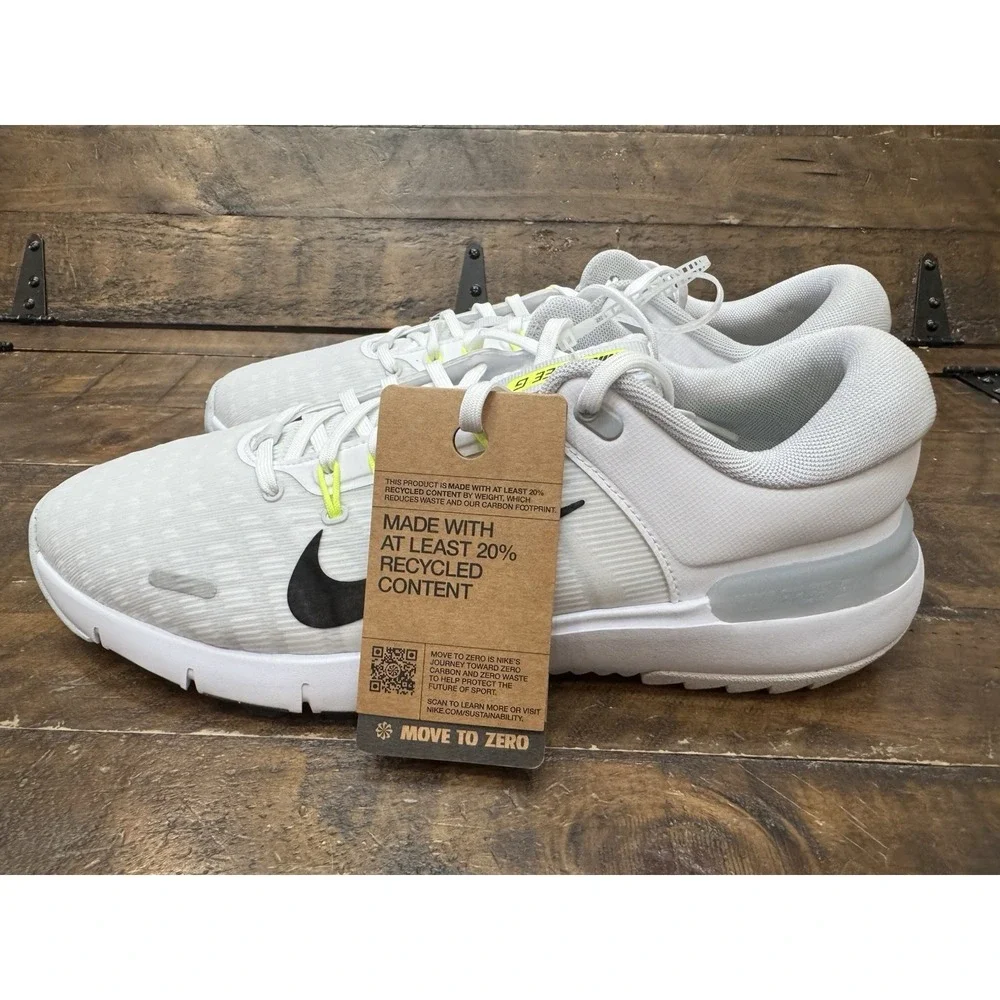 Nike Men's Free Golf NN Golf Shoes WIDE White Black Pure Platinum FQ7875-101 NEW